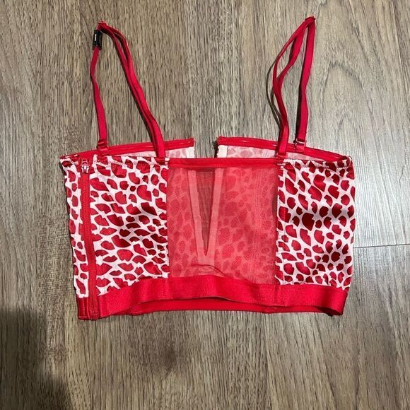 victoria secret leopard Lips Plunge Bustier - Picture 4 of 5